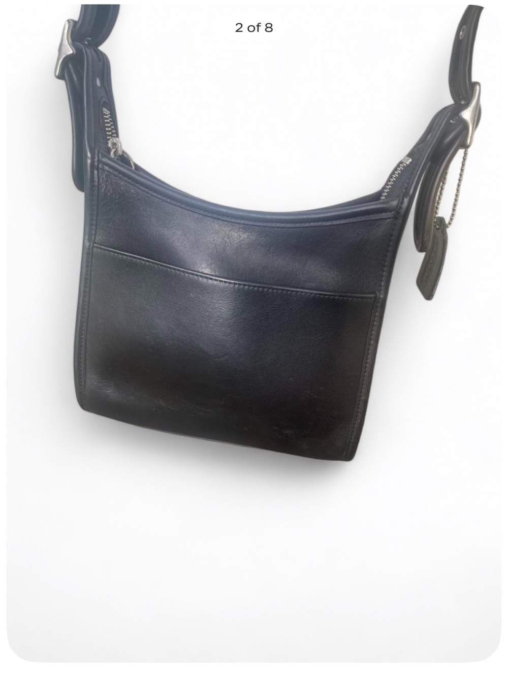 Vintage Coach Legacy Zip Black Shoulder Bag #9966 adjustable strap - Picture 2 of 6